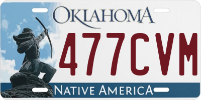OK license plate 477CVM