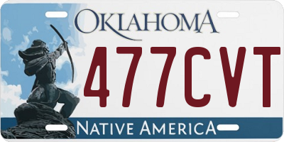 OK license plate 477CVT