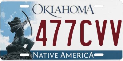 OK license plate 477CVV