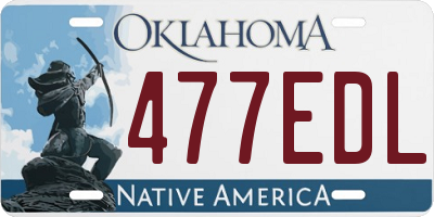 OK license plate 477EDL