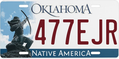 OK license plate 477EJR