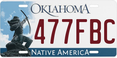 OK license plate 477FBC