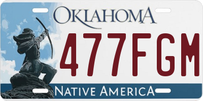 OK license plate 477FGM