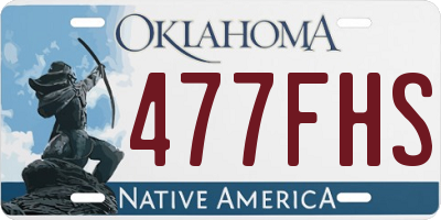 OK license plate 477FHS