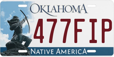 OK license plate 477FIP