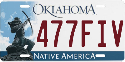 OK license plate 477FIV