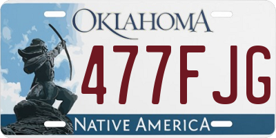 OK license plate 477FJG
