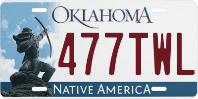 OK license plate 477TWL