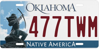 OK license plate 477TWM