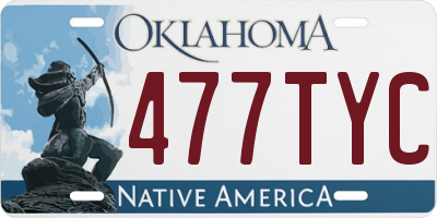 OK license plate 477TYC