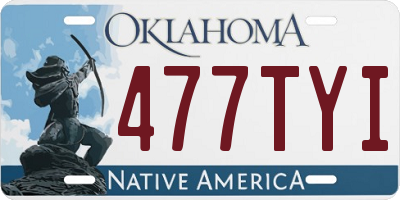 OK license plate 477TYI