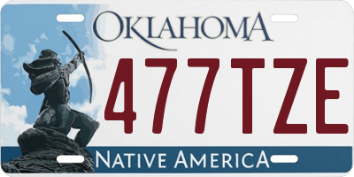OK license plate 477TZE