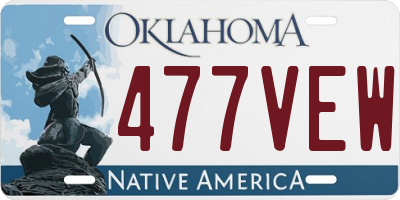 OK license plate 477VEW