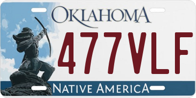 OK license plate 477VLF