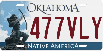 OK license plate 477VLY