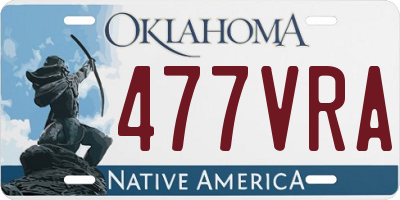 OK license plate 477VRA