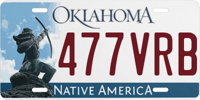 OK license plate 477VRB