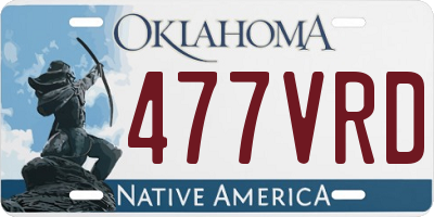 OK license plate 477VRD