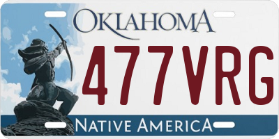 OK license plate 477VRG