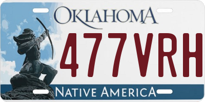 OK license plate 477VRH