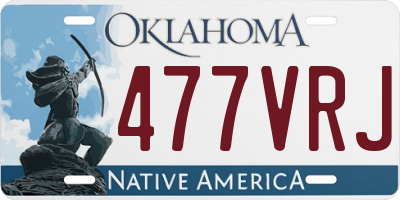 OK license plate 477VRJ