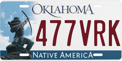 OK license plate 477VRK