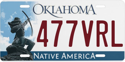OK license plate 477VRL