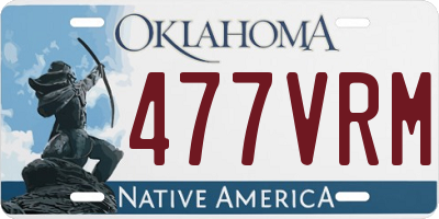OK license plate 477VRM