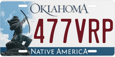 OK license plate 477VRP