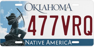 OK license plate 477VRQ