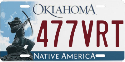 OK license plate 477VRT