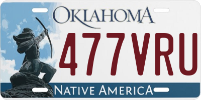 OK license plate 477VRU