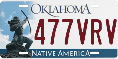 OK license plate 477VRV