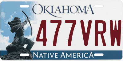 OK license plate 477VRW