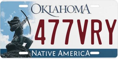 OK license plate 477VRY