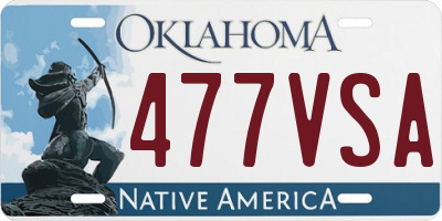 OK license plate 477VSA