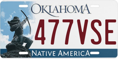 OK license plate 477VSE