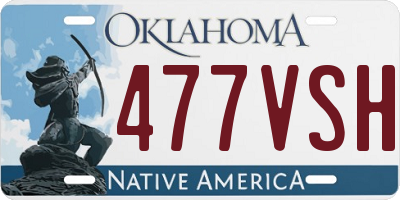 OK license plate 477VSH