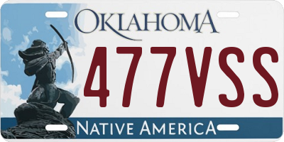 OK license plate 477VSS