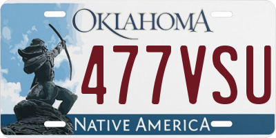 OK license plate 477VSU
