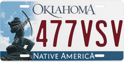 OK license plate 477VSV