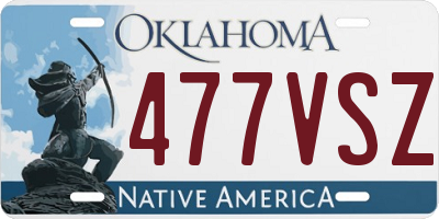 OK license plate 477VSZ