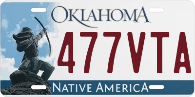 OK license plate 477VTA