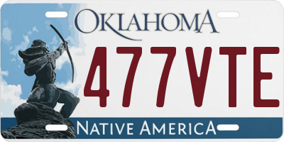 OK license plate 477VTE