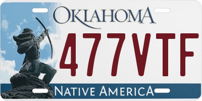 OK license plate 477VTF