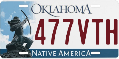 OK license plate 477VTH