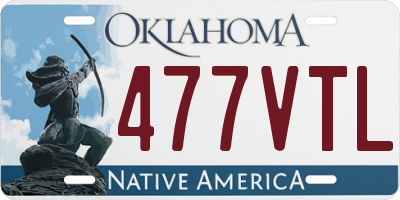OK license plate 477VTL