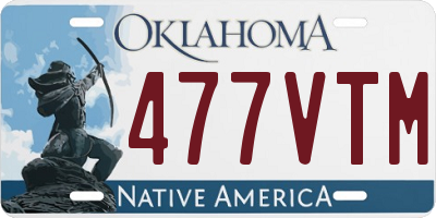 OK license plate 477VTM