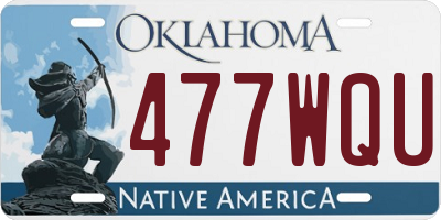 OK license plate 477WQU