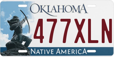OK license plate 477XLN
